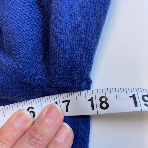 Gap royal blue button up 100% Cotton vneck 3/4 sleeve cardigan womens size Small - Picture 9 of 10